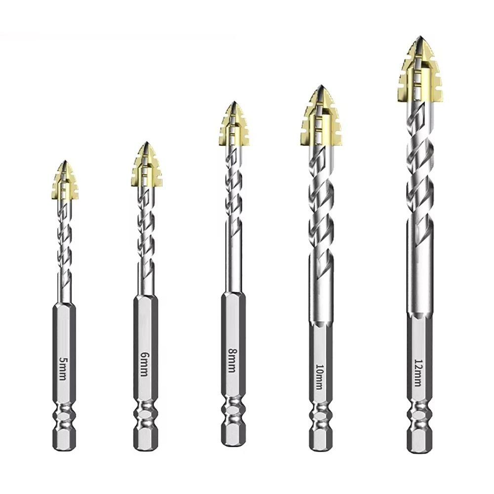 1Pcs Hexagonal Handle Tile Drilling Tool Eccentric Drill  for Glass Masonry Ceramic Iron Plates
