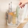 Drillless Installation Bathroom Organizers For Electric Toothbrushes And Accessories Durable Plastic Storage Rack Space Saving Design