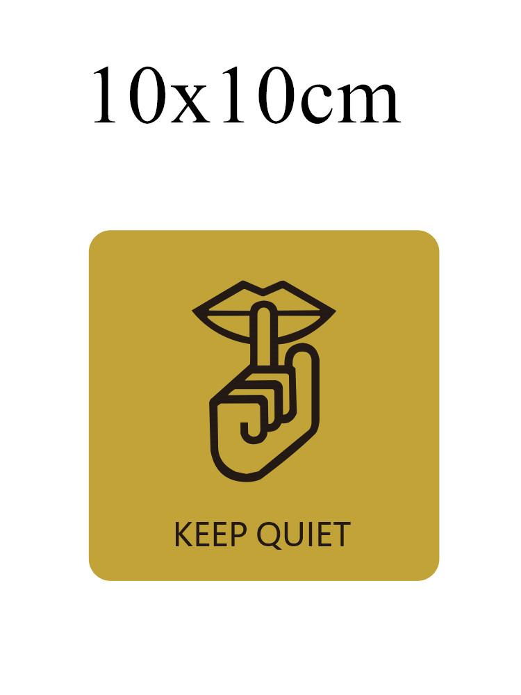 Stainless Steel Slogan No Smoking Sign Public Places Warning Signage Wall Stickers WIFI Plaque Number Custom Address Plates