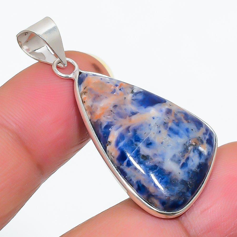 

Natural Sodalite Gemstone 925 Sterling Silver Jewelry Pendant 1.58 U7q13