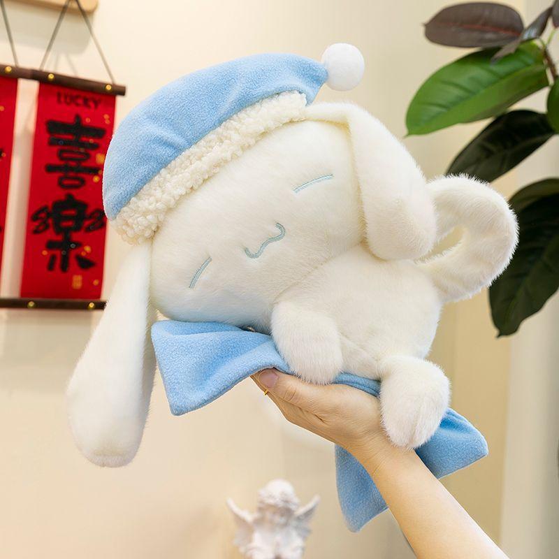 Cinnamoroll Sleeping Plush Pillow Soft Huggable Stuffed Animal for Comforting Bedtime Cute Home Decoration Birthday Gift