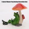 Frogs Statue for Garden Decors Green Frogs Figurines Resin Animal Sculptures Desk Ornament Collectible Gift Women Men