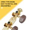 LADE 3+3 Open Style Guitar String Tuning Pegs with Mounting Screws Agate Head Plastic Column Tuner Machine Heads Guitar