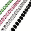 Square Colorful Crystal Choker Necklace Light Luxury for Women Party Gift