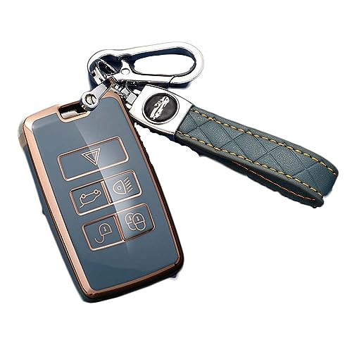 

SANRILY Smart Key Case for Land Rover, Compatible with Range Rover Evoque, Range Rover Sport, Discovery Evoque, Jaguar, and More. Stylish Remote Key C
