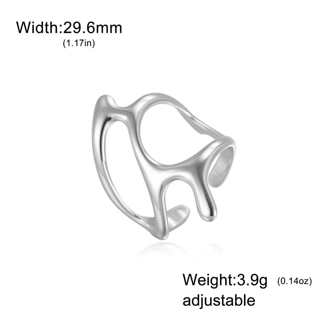  Butterfly Bow Rings for Women Aesthetic Geometric Adjustable Open Ring Stainless Steel Waterproof Jewelry Party Gifts