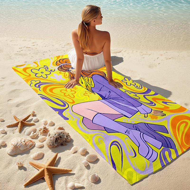 Scoobydoo Dog Portrait Soft Beach Towel Outdoor Vacation Beach Towel Outdoor Absorbent Bath Towel Blanket Beach Towel Beach Towel For Vacation Photos