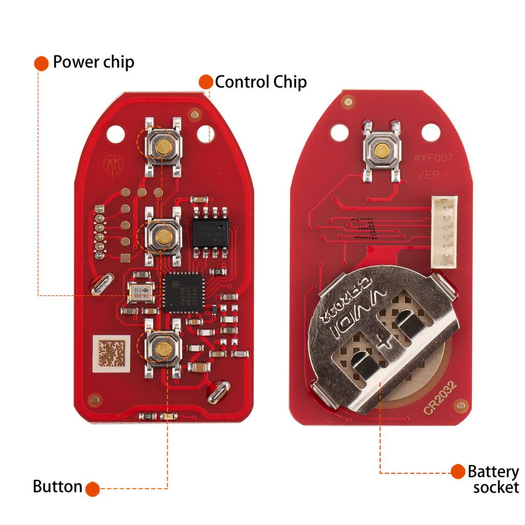 5Pieces Xhorse XKHY21EN Wire Universal Remote Key for Hyundai 3+1 Buttons English Version Working With Xhorse VVDI Key tool