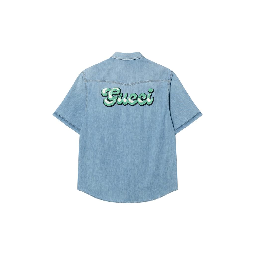 Gucci Short Sleeve Denim Shirt 729938-XDCC2-4447