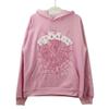 European and American Trendy Brand Sp5der Spider Web Print Hooded Sweater for Men and Women Loose Heavy Fleece Hip Hop Couple Hoodie