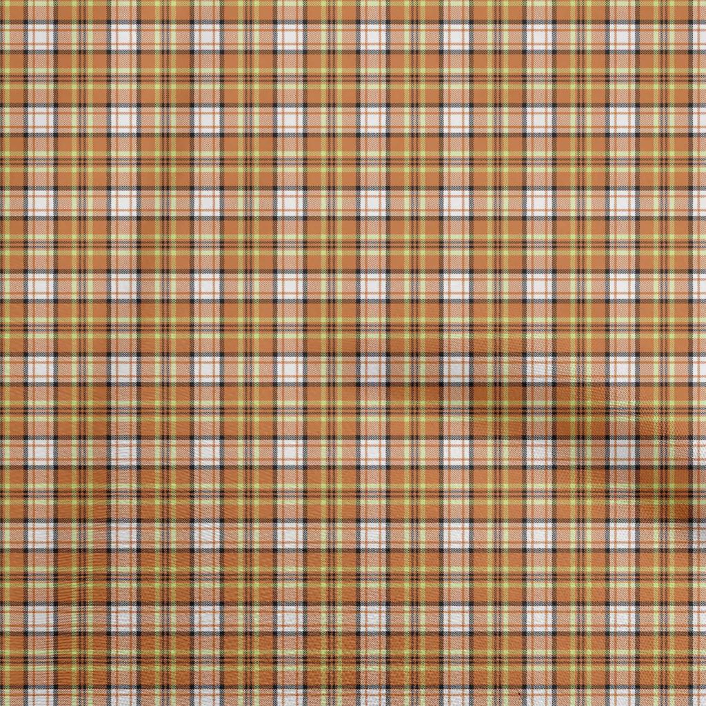 oneOone Cotton Cambric Dark Rose Brown Fabric Check Dress Material Fabric Print Fabric By The Yard 42 Inch