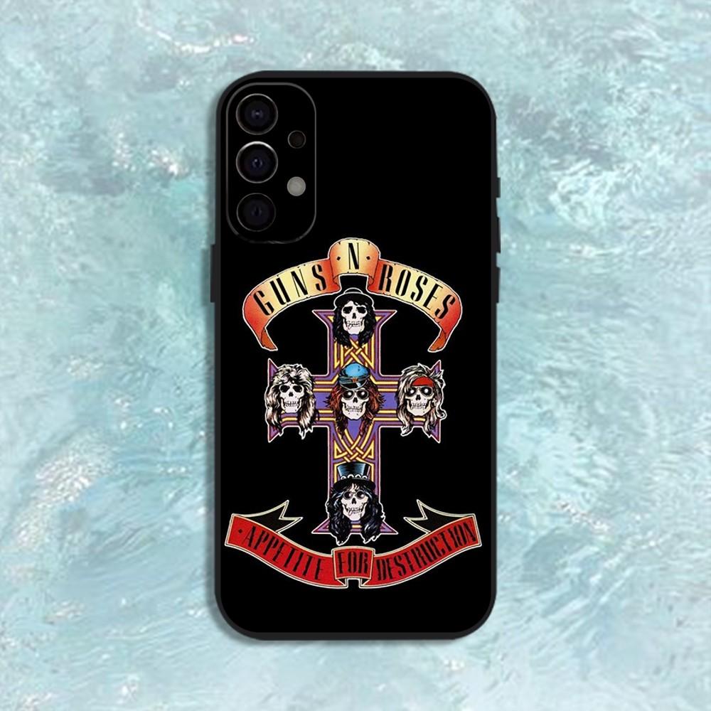 Band G-Guns N Roses Phone Case For Samsung S25,S24,S21,S22,S23,S30,Ultra,S20,Plus,Fe,Lite,Note,10,9,5G Black Cover