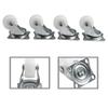 Parts Swivel Casters Warehouses Wheel White Silver 250G Mount Ball With Rubber Bearing Wheels Material Handling