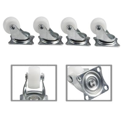 Parts Swivel Casters Warehouses Wheel White Silver 250G Mount Ball With Rubber Bearing Wheels Material Handling