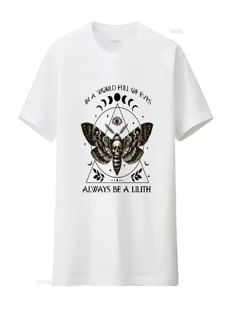 In A World Full Of Eves Always Be Lilith T Shirt Pagan SweaT Witchy Wounisex Halloween Party Gothic Vintage Washed Stretched