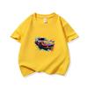 Graffiti Sports Car Graphic Tee Kids 100 Cotton Crew Neck Muticolor T Shirt Short Sleeve Breathable Top For Boys Girls Children