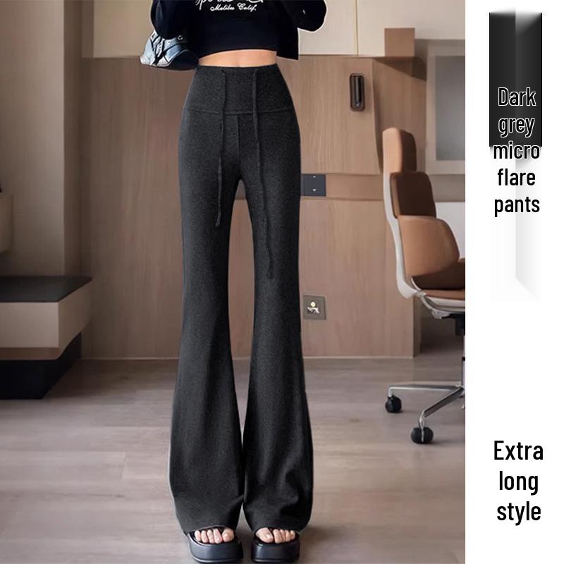 

American Cashmere Maternity Micro-Flare Drape Pants - Elastic Slimming Wide-Leg Pants for Spring 3XL