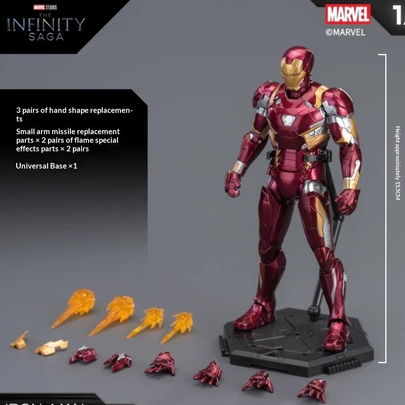 

Latest Original Fondjoy Anime Figure Iron Man Mk46 Model Package 1/12 Infinity Saga Ironman Mark 46 Assembly Abs Joint Movable Playthings