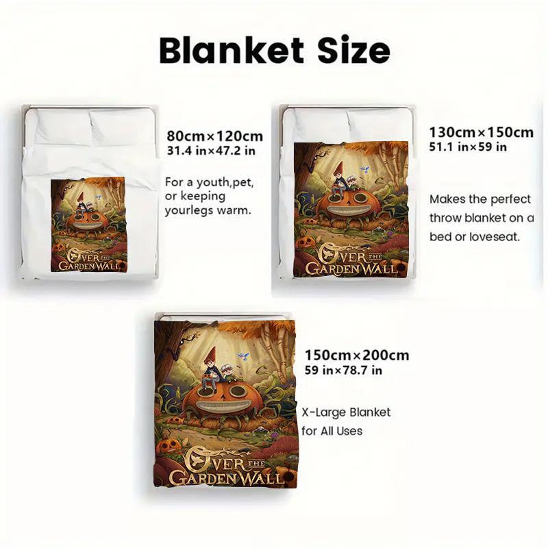 Fantasy Garden Wall 2D Flat Pattern Flannel Blanket High Quality All Seasons Warmth and Comfort Perfect for Christmas Gifts.