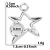 100% Stainless Steel Heart Cross Star Moon Charms For Jewelry Making Diy Stone Crystal Enamel Connector Metal Pendant Accessorie