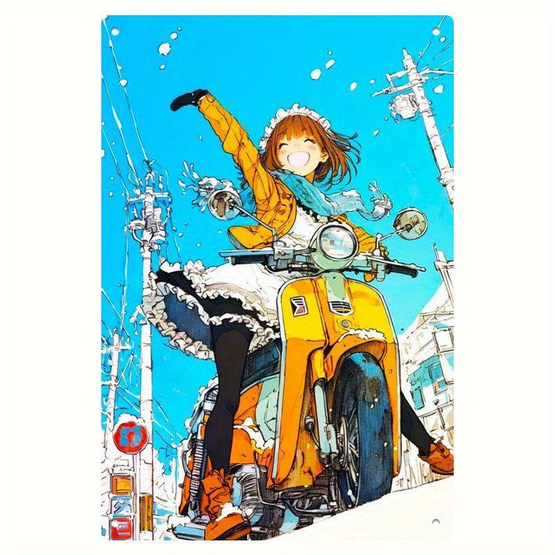 Retro Metal Tin Sign Car Engines & Characters Decor for Garage Man Cave 20x30 Cm