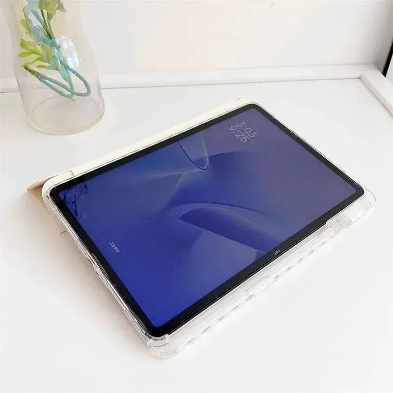 Case For Xiaomi RedMi Pad SE 11 8.7 Pro 12.1 K Pad 2 Mini 8.8 Acrylic Back Tablet Cover for Mi Pad 8 7 6 5 Pro 11" 11.2" Awake/Sleep Y+3 Fold Funda