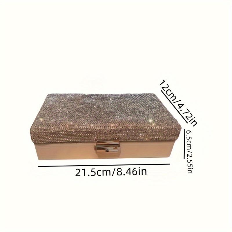 Elegant Square Jewelry Box: High-Capacity, Multi-Functional Storage for Rings, Earrings, and Necklaces - Trendy European and American Design