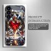 Red heart-shaped tempered glass phone case suitable for Samsung Galaxy S26 S25 S24 S23 S22 S20FE/Ultra/Plus anti drop back cover