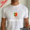 Portugal Soccer Graphic Tshirt Unisex Summer Cotton Short Sleeve Shield Flag Soccer Fan Soccer Party Supplies Casual Daily Wear