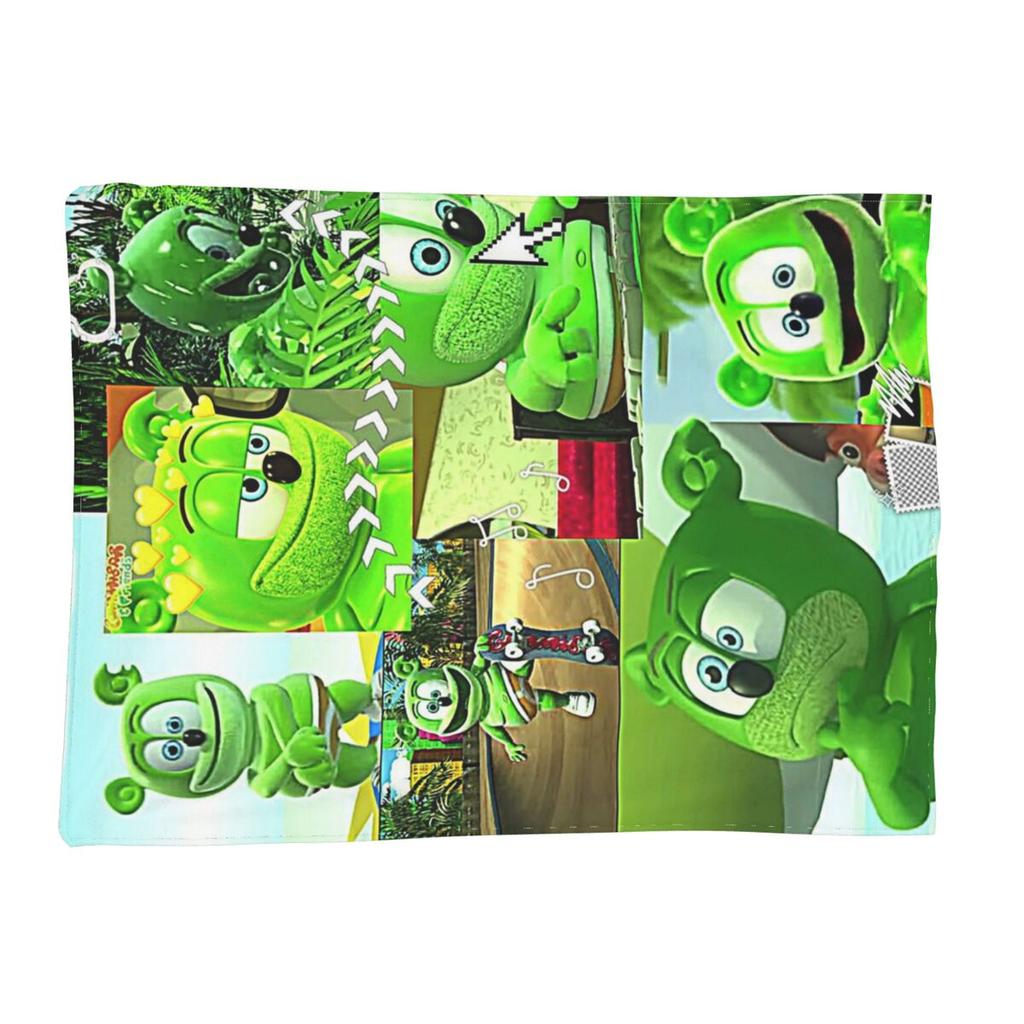 Gummibar (the Gummy Bear) Blanket Soft Warm Flannel Throw Blanket Bedspread for Bed Living Room Picnic Travel Home Couch