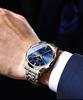 Tycoon Gold Men's Stainless Steel Double Calendar Waterproof Watch