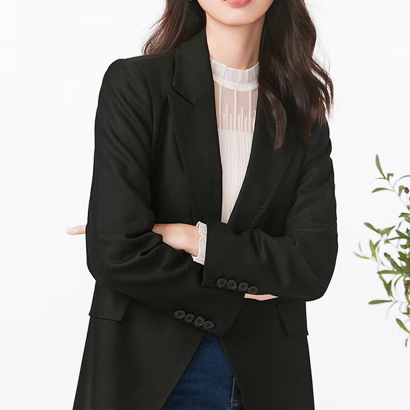 JESSIE Women's Lapel Mid-Length Wool Blend Coat AMFGA127