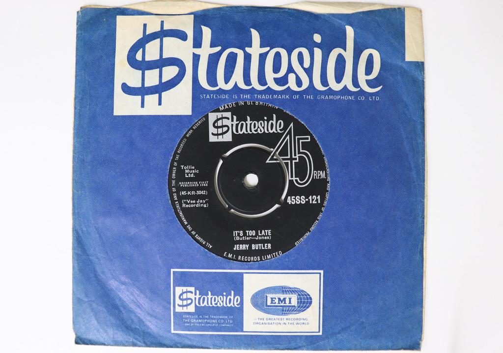 7inch Record JERRY BUTLER - Make It Easy On Yourself / It's Too 45SS121 STATESIDE 1962 UK Soul/Funk Used