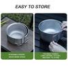 Titanium Camping Pot Multi-Functional Foldable Camping Soup Pot Reusable Lightweight Food Container Outdoor Accessories
