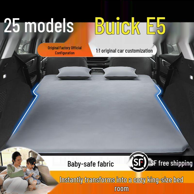 Buick E5 Car Trunk Inflatable Bed Travel Pad for Rear Seat Sleeping, Fits 25 Models, Ideal for Road Trips.