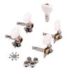 Ukulele 4 String Left and Right Hand Guitar Tuning Peg Keys Guitar Tuners Machine Head - Small White Oval Concave Button