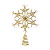 Christmas Tree Topper Star with 3D Snowflake Cutout Design, Holiday Christmas Ornament for Home Decor