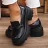 Fashion Gothic Chunky Platform Loafers Women 2025 Spring British Style Patent Leather Pumps Woman Thick Bottom Jk Uniform Lolita Shoes