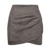 Solid Color Pleated Hip Hugging Skirt Women's Pure Color Ruffle Hip Skirt