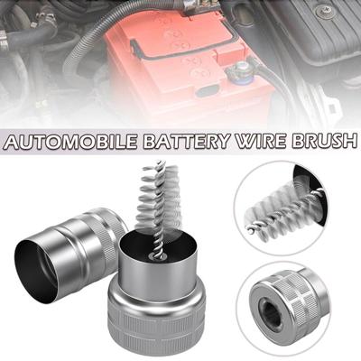 Car Cleaning Tools Car Battery Terminal Wire Brush Post Cleaner Dirt Corrosion Cleaning Brushes Stainless Steel Wire Brush