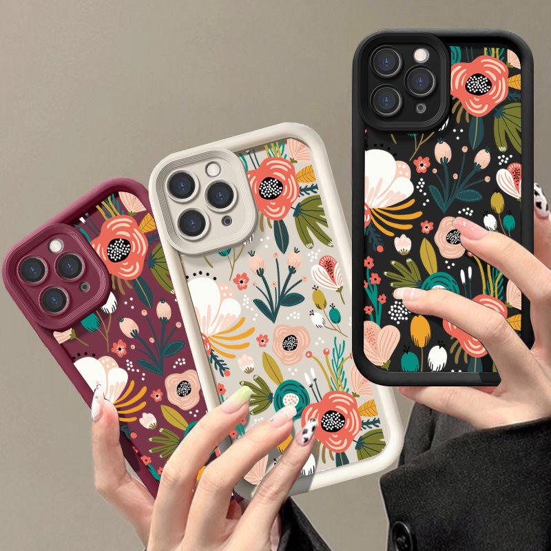 Colorful Flower Phone Case For VIVO Y03 Y17S Y22S Y33S Y35 Y36 Y15A Y15S Y33 Y21 Y21S V40 V23 V25 V30 V30E V23E V27E V27 V29