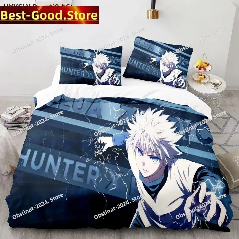 Hunter X Hunter 3D Japanese Anime Bedding Set Printed Set Duvet Cover Sheet Pillowcase Bed Soft Quilt Cover Full Queen King Size
