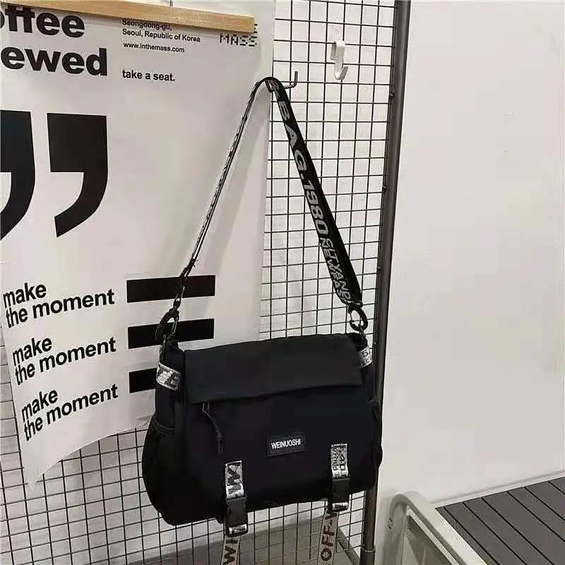 Trendy Brand Messenger Bag Men's Casual Shoulder Bag Trendy Student Large Capacity Diagonal Straddle Backpack Tooling Women's Messenger Bag
