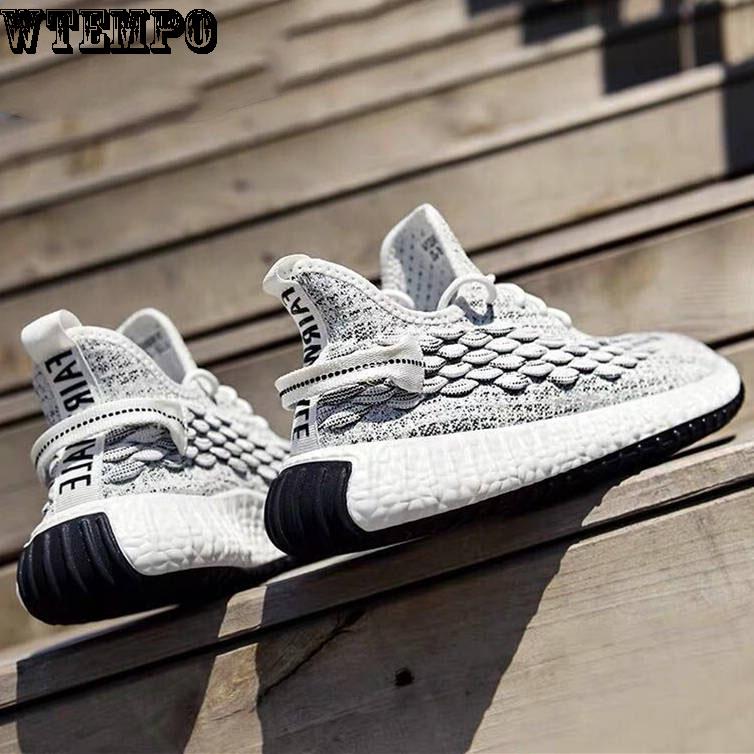 Men Sneakers Fly Woven Breathable Shoes  Casual Sports Shoes Lightweight Running Shoes