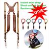 2Pcs Camera Double Shoulder Strap Wristband Set Quick Release Adjustable Dual Camera Strap for DSLR SLR DV Camera