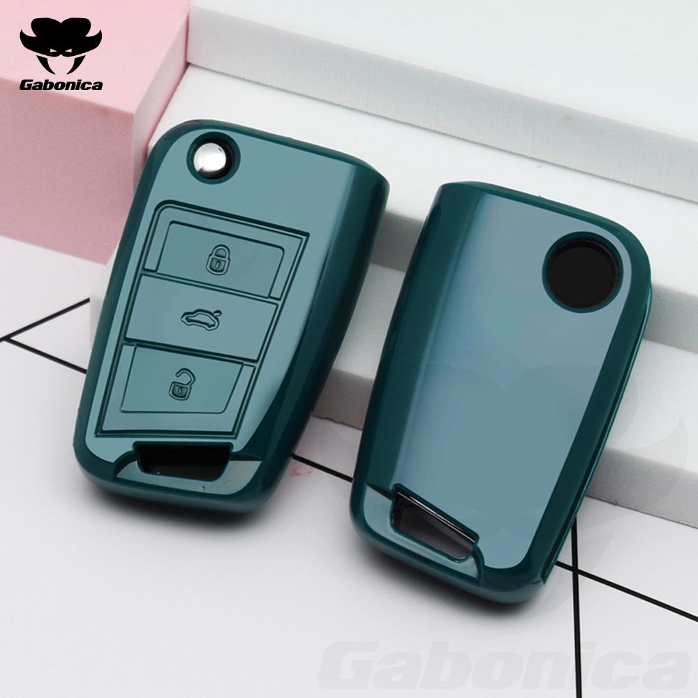 New Soft Tpu Car Key Cover Case Shell Fob For Volkswagen Vw Golf 7 Mk7 Seat Ibiza Leon Fr 2 Altea Aztec Fob Keychain Accessories