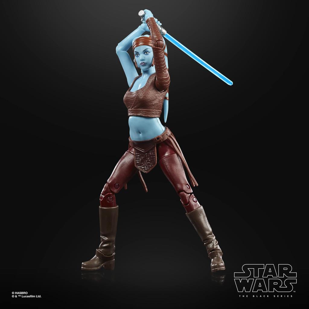 Star Wars Black Series Aayla Secura 6-inch (15 cm) Star Wars Episode II Attack of the Clones Action Figure, Ages 4 and Up F4355 Authentic