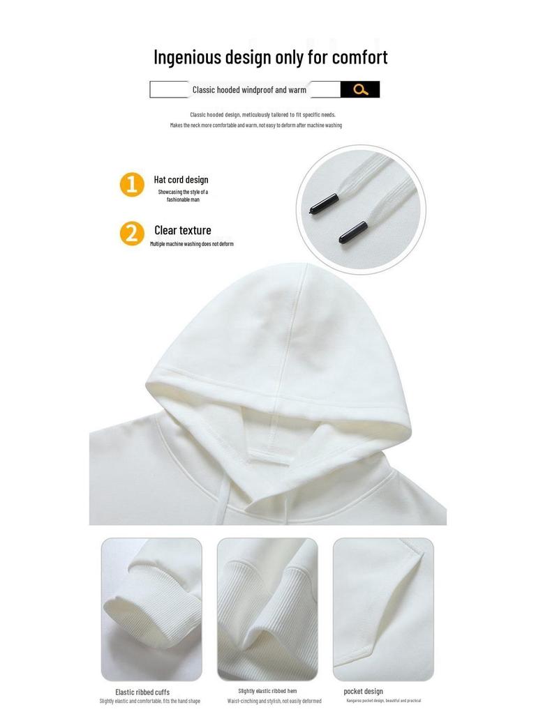 2024 Men's Heavyweight Hoodie: Spring/Autumn Fashion Trend for Teens & Men