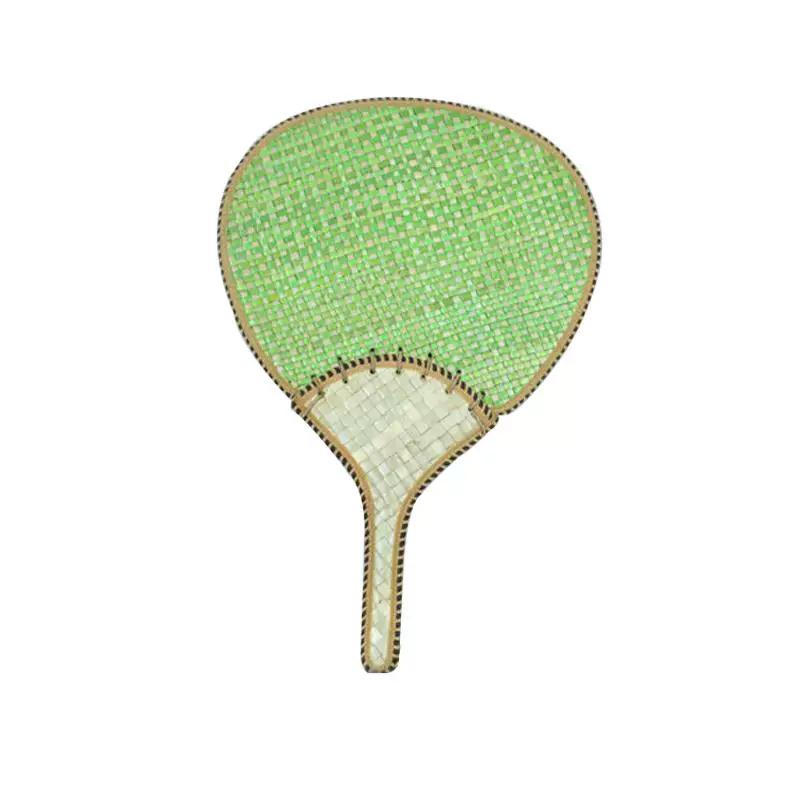 New Style Summer Traditional Handmade Woven Fan, Hand-Held Straw Fan, Small Round Fan, Ancient Style Mosquito-Repelling Banana Leaf Fan