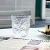 280ml/330ml Glass Drinking Bottle Simple Glacier Glass Water Cup Rock Whiskey Wine Cup Coffee Cup Tree Bark Pattern Cup Beer Cup